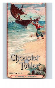 Vintage 1890's Victorian Trade Card Toblerone Swiss Chocolate - Stranded Pirate