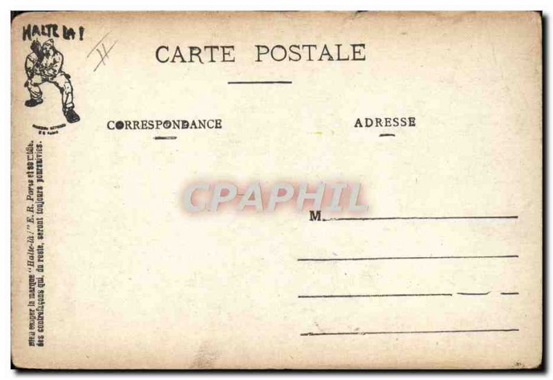 Old Postcard Militaria In the kitchen