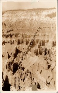 Cedar Breaks National Monument UT Real Photo Postcard PC291