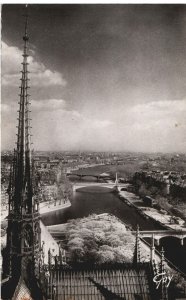 VINTAGE POSTCARD PANORAMIC AERIAL VIEW OF NOTRE' DAME CATHERDRAL GUY CARD