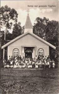 Indonesia Kerkje Met Gemeente Tjigelam Cigelam (Ciruas) Serang Postcard C126