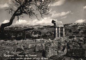 Vintage Postcard 1910's Agrigento Tempio dei Dioscuri Italy IT RPPC