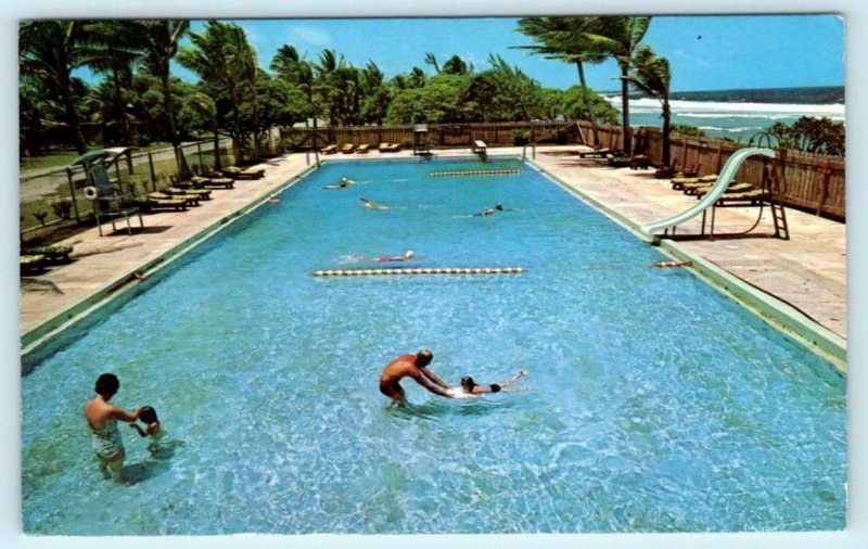 MARSHALL ISLANDS ~ Swimming Pool KWAJALEIN MISSILE RANGE 1972 Postcard