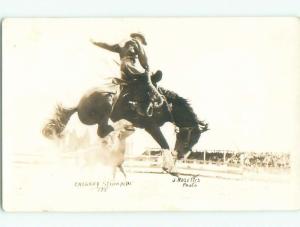 Pre-1949 rppc STAMPEDE RODEO Calgary Alberta AB W1068