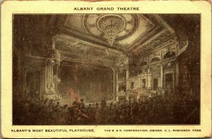 Interior Albany Grand Theatre Albany New York  NY UNP DB Postcard C13