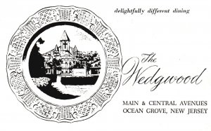 Vintage Postcard Delightfully Different Dining Wedgwood Ocean Grove New Jersey