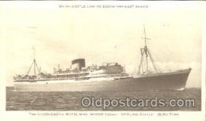 Stirling Castle Union Castle Royal Mail Steamers, Ship 1964 crease right top ...