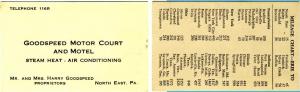 North East, Pennsylvania/PA,Goodspeed Motor Court/Motel Card