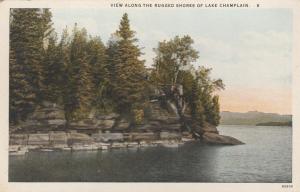 View Along the Rugged Shores of Lake Champlain - Adirondacks, New York - WB