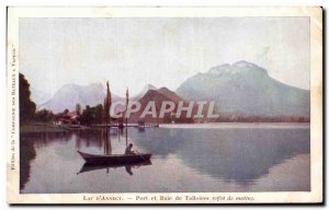 Old Postcard Lake D & # 39Annecy Harbor And Bay From Talloires