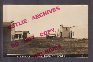 Wecota SOUTH DAKOTA RPPC c1910 MAIN STREET nr Faulkton Cresbard GHOST TOWN? SD