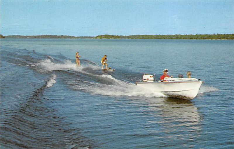 Water skiing is a fun sport. Boat Unused 