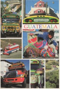 Guatemala Amazing Indian Bus Transport American Postcard