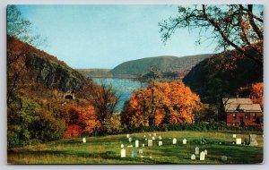 Harpers Ferry West Virginia~Cemetery Hill~Bridge Over Potomac River~Vtg Postcard
