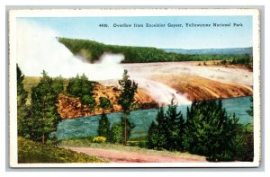Vintage 1930's Postcard Overflow Excelsior Geyser Yellowstone National Park WY