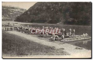 Old Postcard Besancon Genie conversion Bridge Bridge Preparation Army