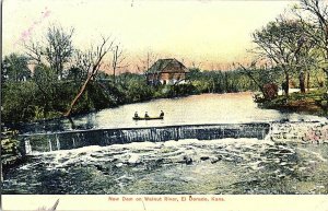 New Dam Walnut River El Dorado Kans. Kansas Vintage Postcard Standard View Card