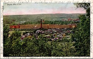 Postcard OH Dayton The N.C.R. Factory from Far Hills UDB ~1905 B6