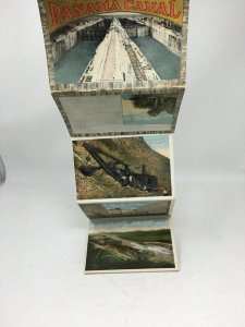 Early Souvenir Folder Panama Canal Postcard Set Views of 