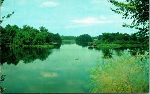 Haven Lake Landscape View Milford Delaware DE UNP Chrome Postcard A8