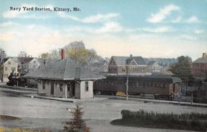 Kittery Maine Navy Yard Train Station Vintage Postcard AA41247