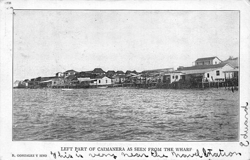 Left Part of Caimanera Cuba As Seen From The Wharf Postcard