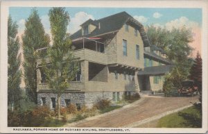 Postcard Naulhaka Former Home of Rudyard Kipling Brattleboro VT Vermont