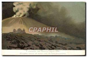 Old Postcard Volcano L & # 39eruzione del Vesuvio