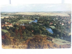 Vintage Postcard Aerial View of The River Thames From Streatley Hill