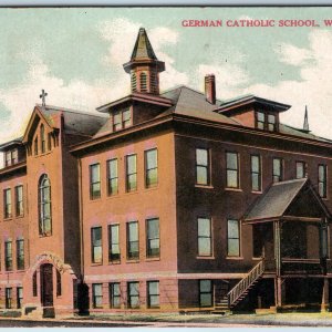 c1900s Waterloo, IA German Catholic Private School Bldg Christian Religious A226