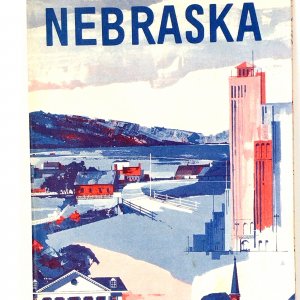 Vintage Nebraska Travel Road Map Standard Oil American Oil Company Credit Card