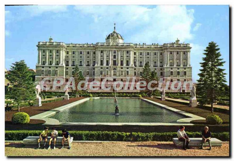 Postcard Modern Madrid Fachada del Palacio Royal Palace Our Northern Facade