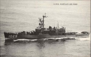 US Navy Naval Ship USS Hartley DE-1029 Postcard