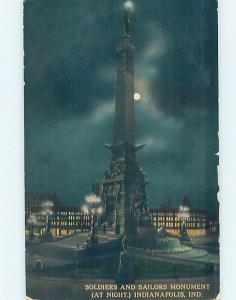 W-Border MONUMENT AT NIGHT Indianapolis Indiana IN F2945