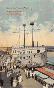 Cartão postal antigo Venice California Ship Cafe Street View K93517-