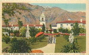 El Mirador Hotel Gardens Palm Springs California Willard 1952 Postcard 20-10826