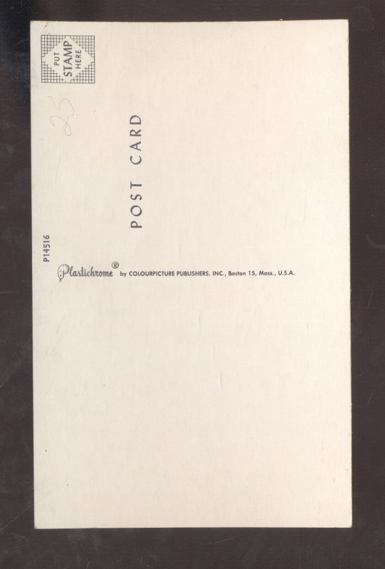 GREETINGS FROM IDAHO STATE MAP VINTAGE POSTCARD