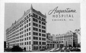 Augustana Hospital roadside Chicago Illinois Autos RPPC real photo 11057