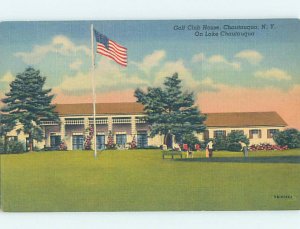 Linen BUILDING SCENE Chautauqua - Near Jamestown New York NY AE8626