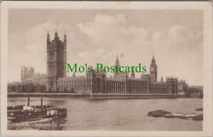 London Postcard - The Houses of Parliament & River Thames  RS36346