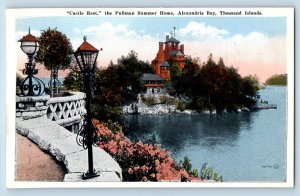 Alexandria Bay New York NY Postcard Castle Rest Pullman Summer Home c1930's