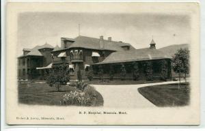 Northern Pacific Railway Hospital Missoula Montana 1907c postcard