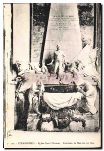 Postcard Old Strasbourg Eglise Saint Thomas Maurice Tomb of Saxony