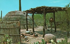 Vintage Postcard Papago Beehive House Sonora Desert Museum Tucson Arizona AZ