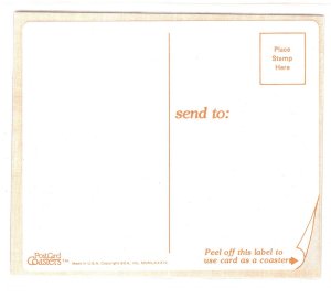 Peel Off Plasticized Postcard Coaster, Romantic, Storms Pass Love Remains