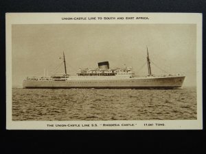 Union Castle Line S.S. RHODESIA CASTLE (2) c1930s Postcard