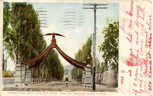 UT - Salt Lake City. Eagle Gate circa 1906