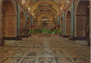 Malta Postcard - Interior of St John's Co-Cathedral, Valletta  RR15692