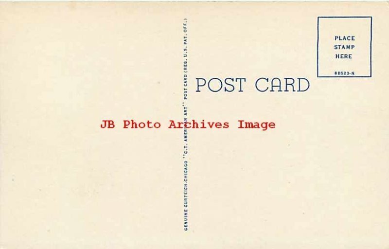 GA, West Point, Georgia, Post Office Building, Exterior View, Curteich No 8B523N 