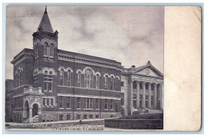 Masonic Temple House Exterior Scene Dubuque Iowa IA Antique Posted Postcard